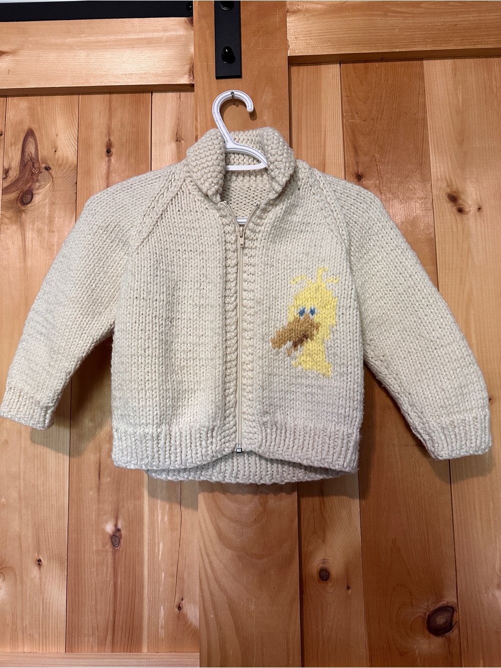 VTG Cowichan style child’s knit big bird jacket